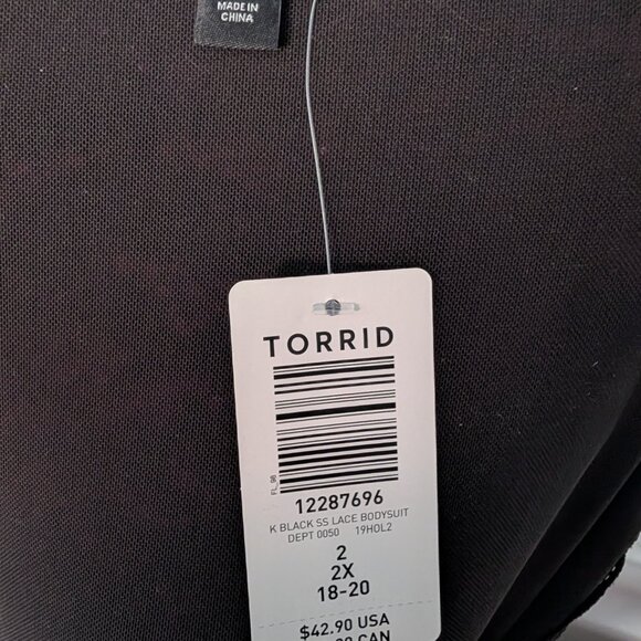 Black lace bodysuit Torrid - Picture 3 of 4